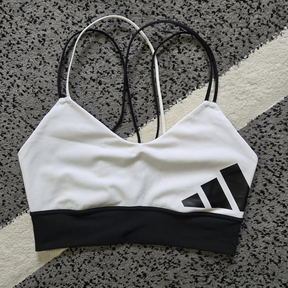 Adidas Women's Black and White Sports Bra